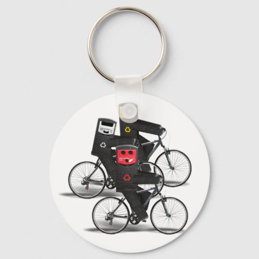Porte-clés Corbeilles cyclables (Recto)