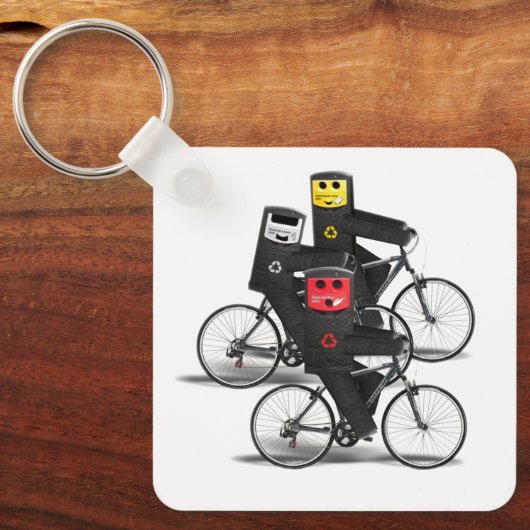 Porte-clés Corbeilles cyclables (Recto)