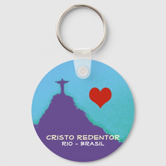 Porte-clés Corcovado, amour Rio-Brasil (Recto)