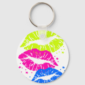 Porte-clés Corey Tiger 80s Vintage Lèvres & Étoiles Baisers