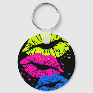 Porte-clés Corey Tiger 80s Vintage Lèvres & Étoiles Baisers