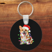 Porte-clés Corgi Dog Christmas Lights Pajama Funny  (Recto)