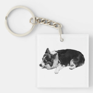 Porte-clés corgi doux et calme,