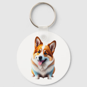 Porte-clés Corgi drôle chien mignon chiot animal style animal