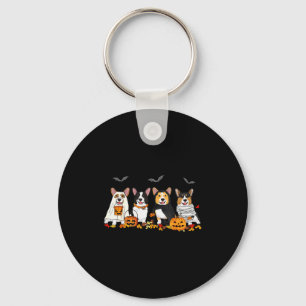 Porte-clés Corgi fantôme d'Halloween Soky Amoureux de Corgi C