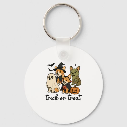 Porte-clés corgi halloween costuen (Recto)