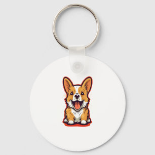 Porte-clés Corgi joyeux et mignon - Conception adorable pour