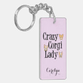 Porte-clés Corgi Lady Rose Crazy (Devant gauche)