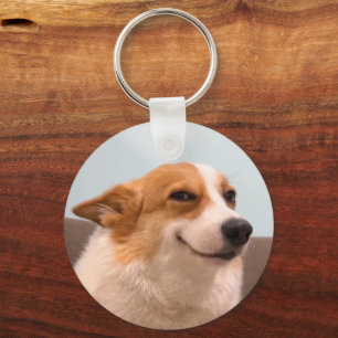 Porte-clés Corgi sourire mème Porte - clé double face