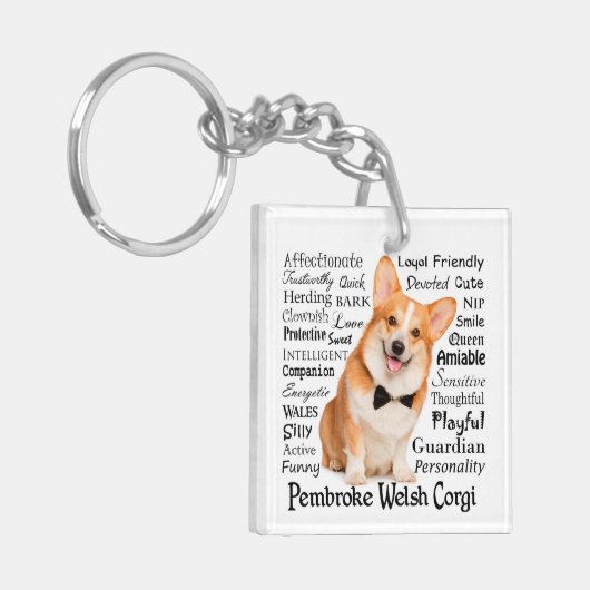 Porte-clés Corgi Traits (Devant gauche)