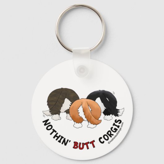 Porte-clés Corgis à boutons (Recto)