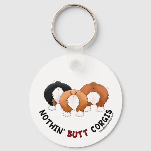 Porte-clés Corgis à boutons (Recto)