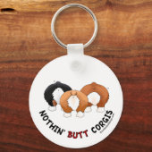 Porte-clés Corgis à boutons (Recto)