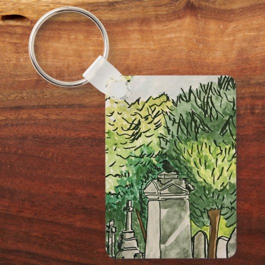 Porte-clés Corneille dans le cimetière, (Recto)