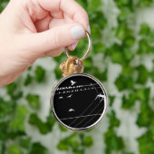 Porte-clés Corneilles Et Fils Noirs Et Blancs (Main)