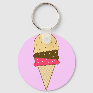 Porte-clés Cornet de crème glacée