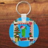 Porte-clés cornichon de Noël (Recto)