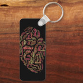 Porte-clés Corps de méditation Art Word inspiré (Verso)