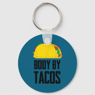 Porte-clés Corps fait de tacos fête mexicaine drôle 