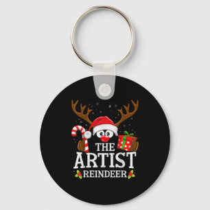 Porte-clés Correspondance de Noël L'artiste Famille de rennes