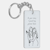 Porte-clés Correspondance personnalisée de couple lesbien (Devant gauche)