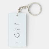 Porte-clés Correspondance personnalisée de couple lesbien (Dos)