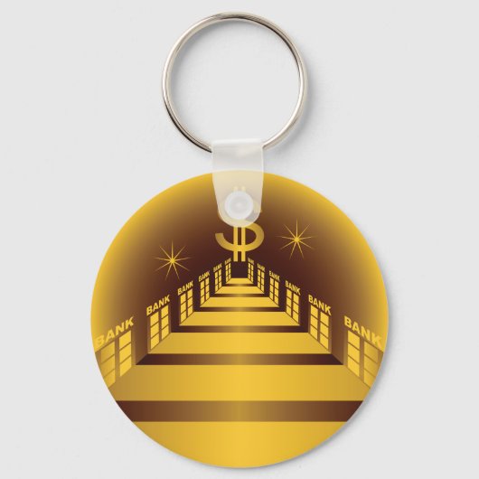 Porte-clés Corridor de la Banque d'or - Finances du dollar (Recto)