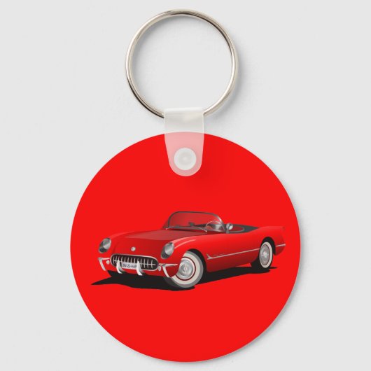 Porte-clés Corvette rouge (Recto)