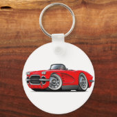 Porte-clés Corvette rouge convertible 1962 (Recto)