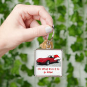 Porte-clés Corvette Rouge de Noël 1979 (main)