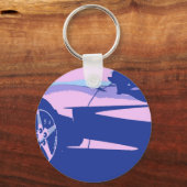 Porte-clés Corvette violette et rose (Recto)