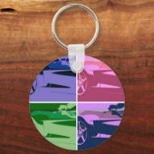 Porte-clés Corvettes d'art pop (Recto)