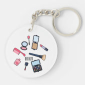 Porte-clés Cosmétique / maquillage illustration (Dos)