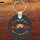 Porte-clés Cosmic Dragonfly • Galaxy Wings & Nebula Trails (Recto)