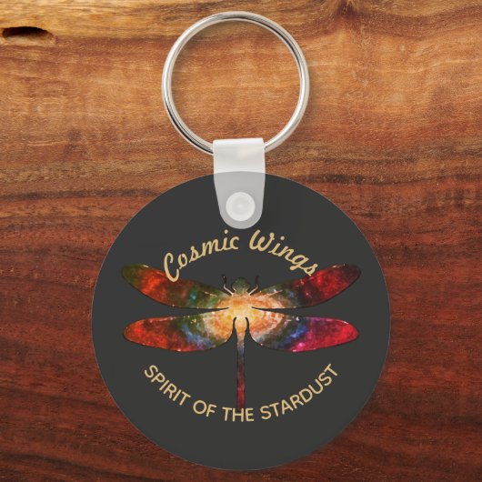 Porte-clés Cosmic Dragonfly • Galaxy Wings & Nebula Trails (Recto)