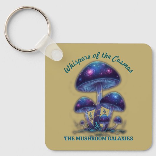 Porte-clés Cosmic Galaxy Mushrooms • Whimsical Fantasy Fungi  (Recto)