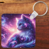 Porte-clés Cosmic Galaxy Mystical Feline Celestial (Verso)