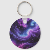 Porte-clés Cosmic Galaxy Nebula Abstract Space Art Design (Verso)