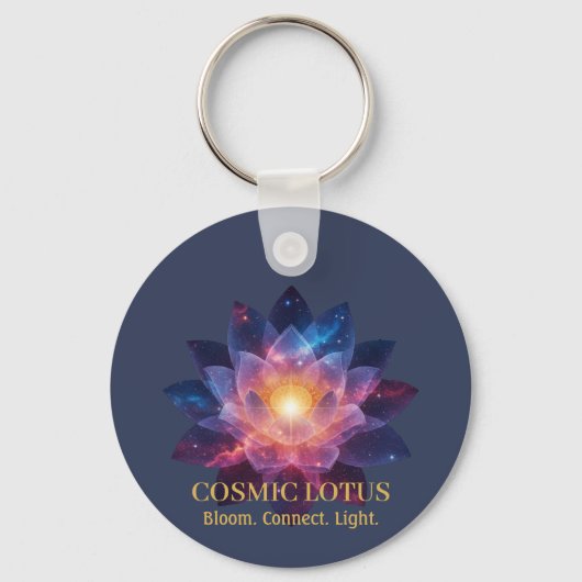 Porte-clés Cosmic Lotus Flower | Galaxy Bloom Energy (Recto)