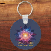 Porte-clés Cosmic Lotus Flower | Galaxy Bloom Energy (Recto)