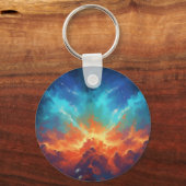 Porte-clés Cosmic Nebula Abstract Galaxy Space Art (Recto)