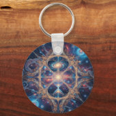Porte-clés Cosmic Sacred Geometry Galaxy Mandala Art (Recto)