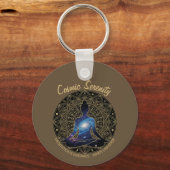 Porte-clés Cosmic Serenity Meditation – Galaxy Mandala (Recto)