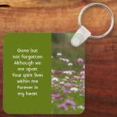 Porte-clés  Cosmos Garden Flowers Memorial Keepsake  (Verso)