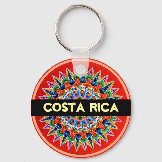 Porte-clés Costa Rica coloré (Recto)
