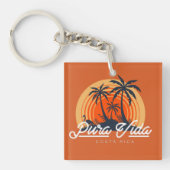 Porte-clés Costa Rica Orange Beach Pura Vida (Devant)