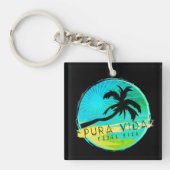 Porte-clés Costa Rica Palm Tree Pura Vida Logo (Devant)