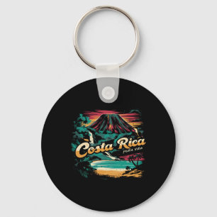 Porte-clés Costa Rica Vintage 70s Rétro Séjour de Famille Déc