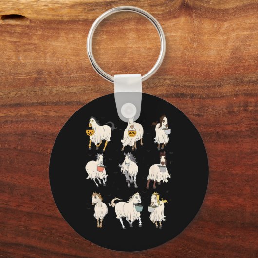 Porte-clés Costume Citrouille Halloween Horse Ghost Boo Pour (Recto)
