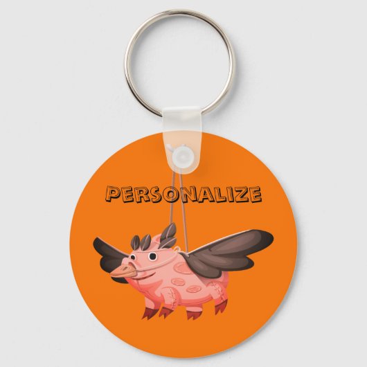 Porte-clés Costume de cochon volant automne mignon automne (Recto)